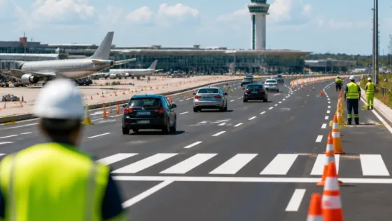 Demarcan casi 6 kilómetros de la calle 30 para facilitar acceso al aeropuerto Cortissoz