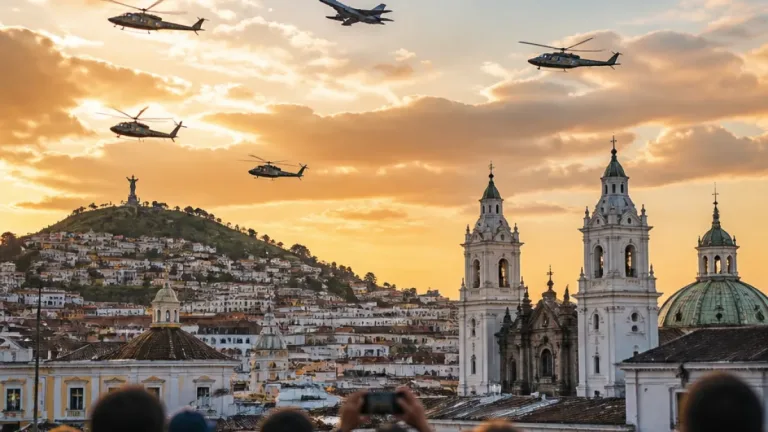 Sobrevuelos militares en Quito: la FAE ensaya formaciones para la conmemoración del 27 de octubre